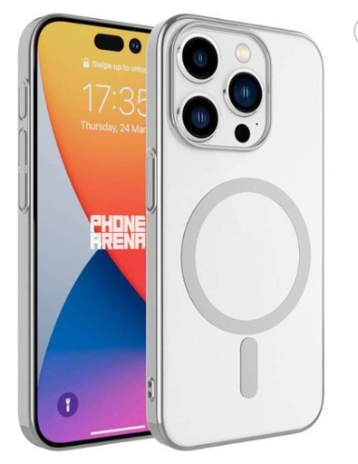 [CS-I15M-CFC-GY] Clear Focus Case with Magsafe for  iPhone 15 Plus / 14 Plus - Gray