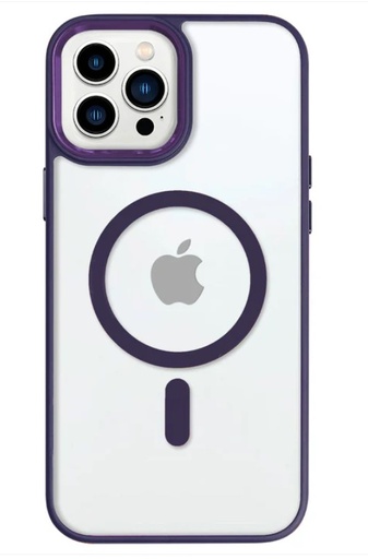 [CS-I13PM-CFC-DPU] Clear Focus Case with Magsafe for  iPhone 13 ProMax / 12 ProMax - Dark Purple