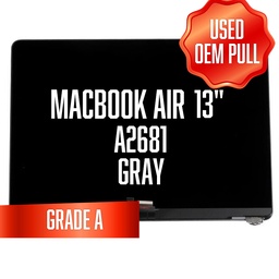 [LCD-MB-A2681-PA-GY] Complete LCD Assembly set for Macbook Air 13"  (A2681) - Used Oem Pull - Grade A (Space Gray)