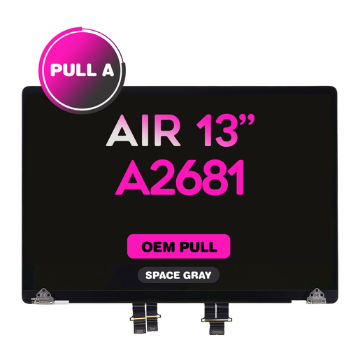 [LCD-MB-A2681-PA-GY] Complete LCD Assembly set for Macbook Air 13"  (A2681) - Used Oem Pull - Grade A (Space Gray)