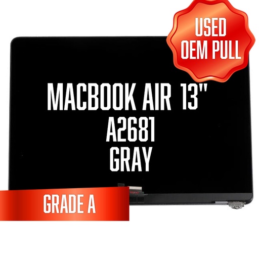 [LCD-MB-A2681-PA-GY] Complete LCD Assembly set for Macbook Air 13"  (A2681) - Used Oem Pull - Grade A (Space Gray)