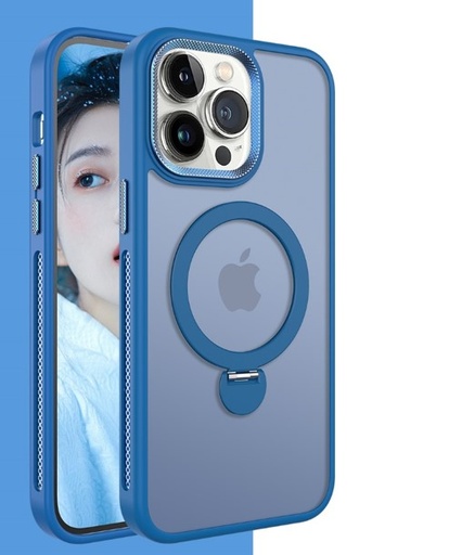 [CS-I14P-RSC-DB] Rotating Stand Case with Magsafe for iPhone 14 Pro - Dark Blue
