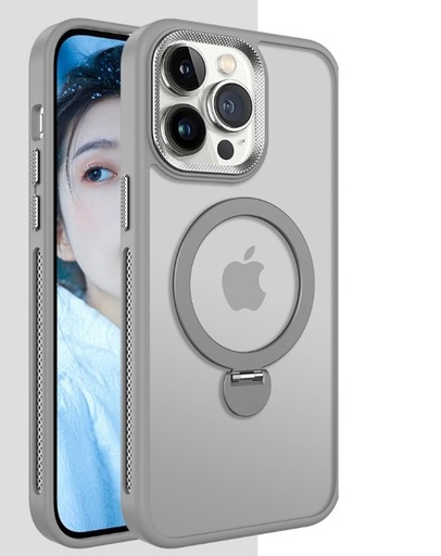 [CS-I14P-RSC-GY] Rotating Stand Case with Magsafe for iPhone 14 Pro - Gray