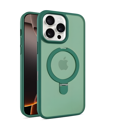 [CS-I14-MSCL-GR] MagStand Case for  iPhone 16e / 14 / 13 - Green