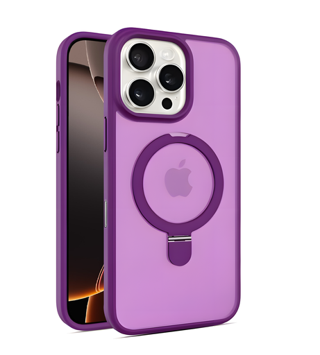 [CS-I14-MSCL-DPU] MagStand Case for  iPhone 16e / 14 / 13 - Dark Purple