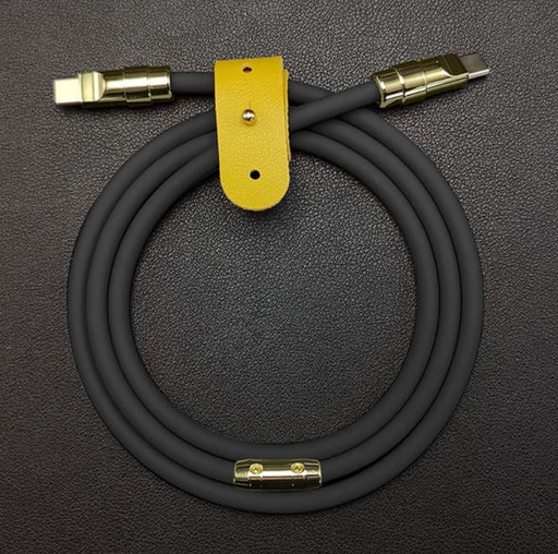 [ACE-USB-SSC-C2C1-BK] Silicon Soft Fast Charging Cable - Type C to Type C (3 ft) - Black