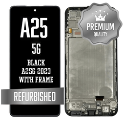 [LCD-A256-WF-BK] LCD Assembly for Galaxy A25 5G (A256/2023) with Frame - Black (Refurbished)