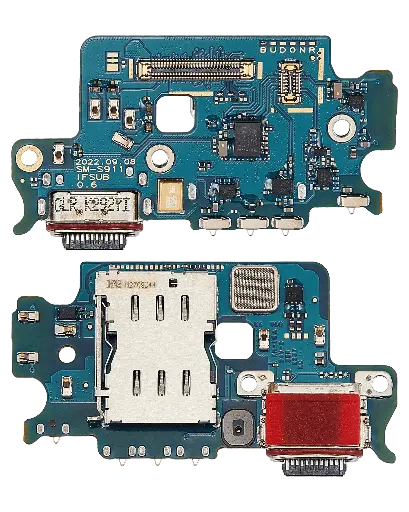 [SP-S23-CPBWSCR-US] Charging Port Board With Sim Card Reader For Samsung Galaxy S23 5G (S911U) (US Version) (Premium)