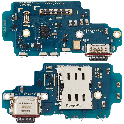 [SP-S24U-CPBWSCR-US] Charging Port Board With Sim Card Reader For Samsung Galaxy S24 Ultra 5G (S928U) (US Version) (Premium)