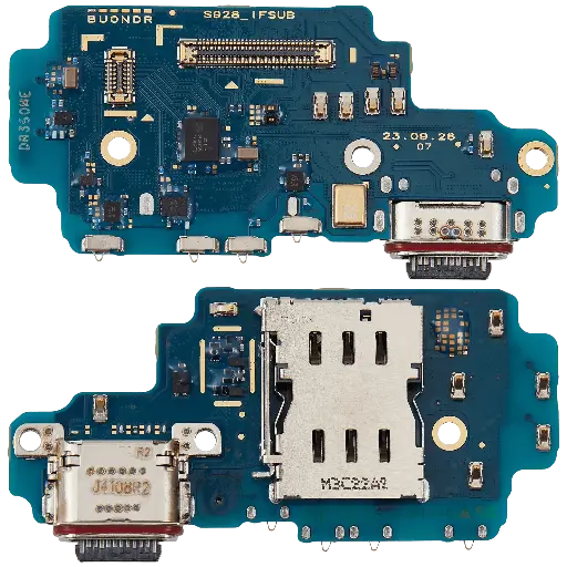 [SP-S24U-CP-INT] Charging Port Board With Sim Card Reader For Samsung Galaxy S24 Ultra 5G (S928B) (International Version)