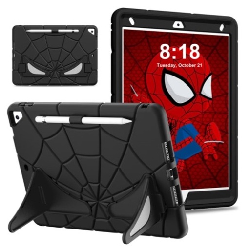 [CS-IP6-SPD-BK] Kids Shockproof Web Case for iPad 9.7"(iPad 6/ 5 - Air 2 / Air1 / Pro 9,7) Black