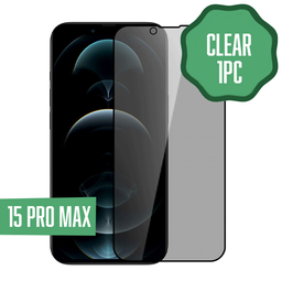 [TG-I15PM] Clear Tempered Glass for iPhone 15 Pro Max (1 Pc)