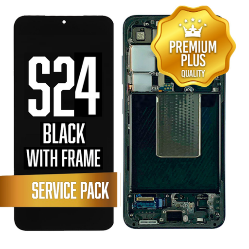 [LCD-S24-WF-SP-BK] OLED Assembly for Samsung Galaxy S24 With Frame - Black (Service Pack)