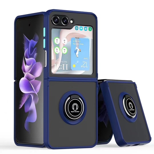 [CS-FL6-MTR-NBL] Matte Ring  Case  Case for Z Flip 6 / Z Flip 7 FE - Navy Blue