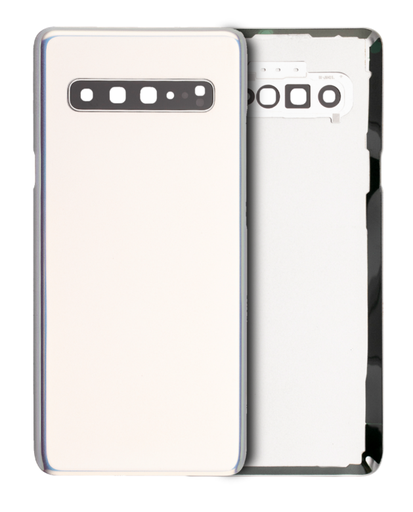 [SP-S105G-BCVGWCL-NO-SLV] Back Cover Glass With Camera Lens For Samsung Galaxy S10 5G (Silver) (Premium)