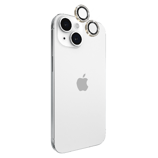 [KS053074] Kate Spade - Aluminum Ring Lens Protector For Apple Iphone 15  /  Iphone 15 Plus - Set In Stone Gold