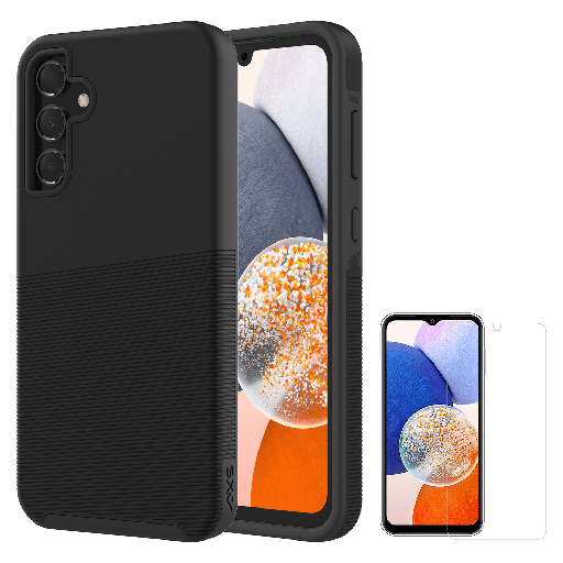 [PSAMR1050] Axs - Protech Plus Case And Armorglass Screen Protector For Samsung Galaxy A15 5g - Black