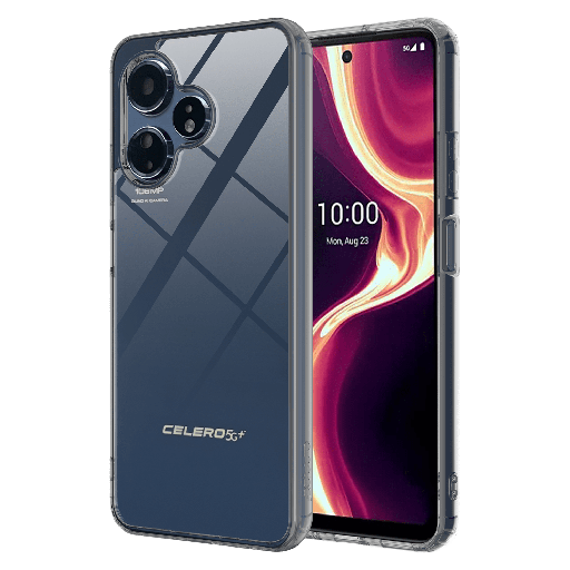 [AA-3PLSCELERO-TPUBUMPER-BLK] Ampd - Tpu  /  Acrylic Crystal Clear Case With Black Bumper For Celero 5g Plus Gen 3 - Black