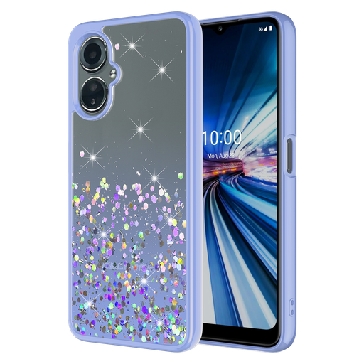 [AA-CELERO3-GLITTER-PURP] Ampd - Tpu  /  Acrylic Glitter Insert Case For Celero 5g Gen 3 - Purple