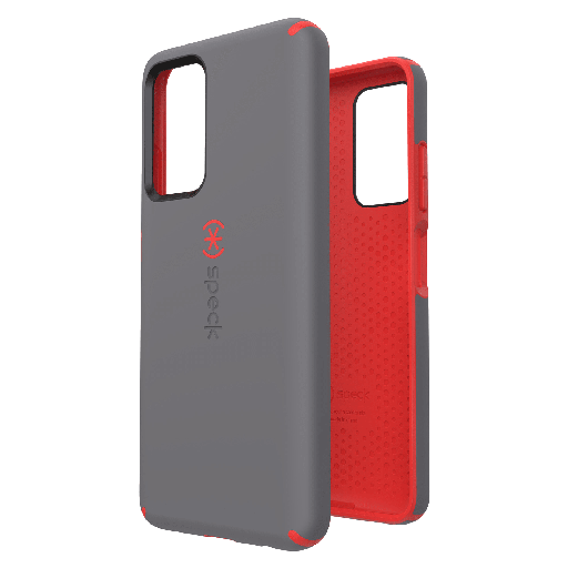 [144512-9228] Speck - Presidio Impact Hero Case For Samsung Galaxy A03s - Moodey Grey And Turbo Red