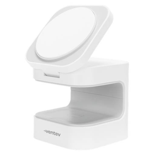 [Q22-WHT266075] Ventev - 15w Qi2 Wireless Charging Cube 2-in-1 - White