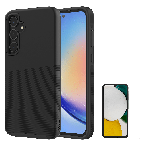 [PSAMR1080] Axs - Protech Plus Case And Armorglass Screen Protector For Samsung Galaxy A35 5g - Black