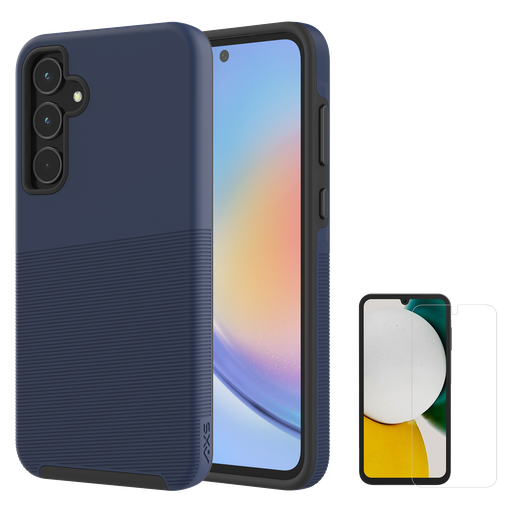 [PSAMR1081] Axs - Protech Plus Case And Armorglass Screen Protector For Samsung Galaxy A35 5g - Astral Blue