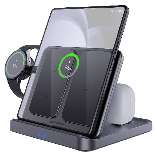 [TRIO-FOLD] Prodigee - Trio Fold Station 3 In 1 Charger For Samsung Devices - Grey