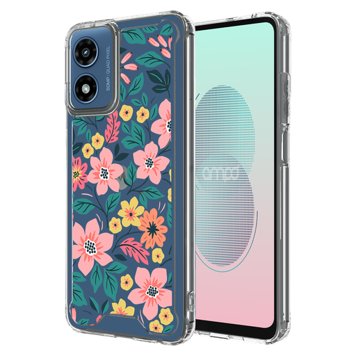 [AA-GSTYLUS5G24-HDPRINT-WILDFLWR] Ampd - Tpu  /  Acrylic Hd Print Case For Motorola Moto G Stylus 5g 2024 - Wildflower