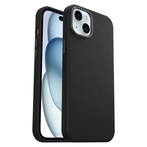 [77-95565] Otterbox - Symmetry Cactus Leather Case For Apple Iphone 15 Plus - Noir Ash