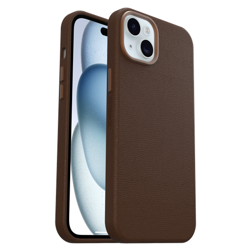 [77-95567] Otterbox - Symmetry Cactus Leather Case For Apple Iphone 15 Plus - Rich Adobe