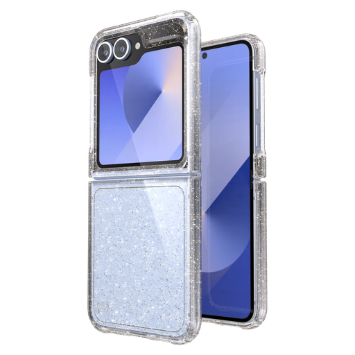 [150681-9221] Speck - Presidio Perfect Clear Case For Samsung Galaxy Z Flip6  /  Flip Fe 2025 - Gold Glitter