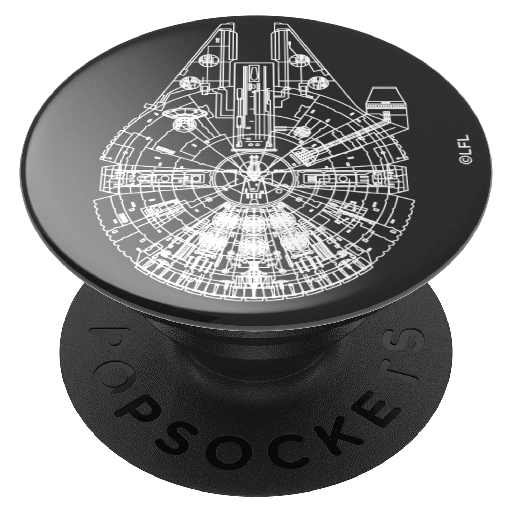 [100998] Popsockets - Popgrip Star Wars - Millennium Falcon Aluminum