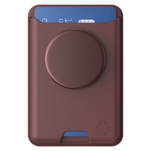 [807234] Popsockets - Magsafe Popwallet Plus - Oxblood Alum
