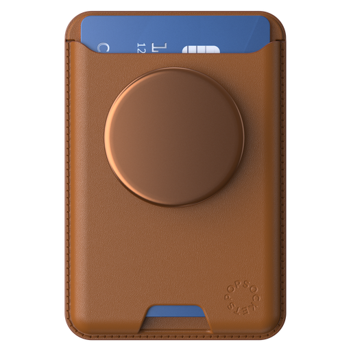 [808991] Popsockets - Softgoods Magsafe Popwallet Plus - Cognac