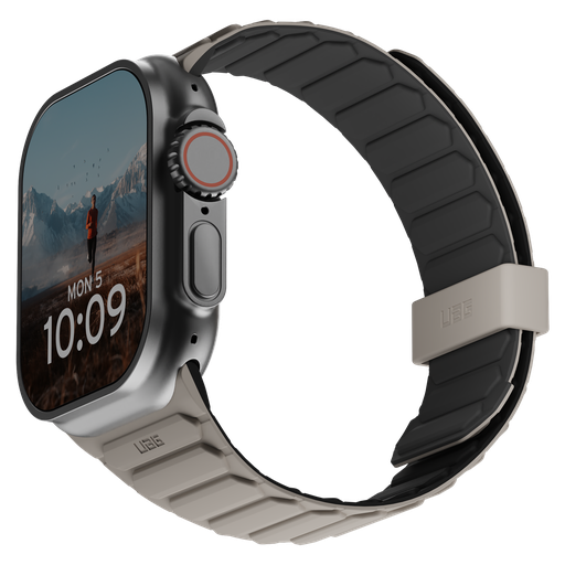 [194161114036] Urban Armor Gear Uag - Pathfinder Watch Strap For Apple Watch 42mm  /  44mm  /  45mm  /  49mm - Black And Titanium