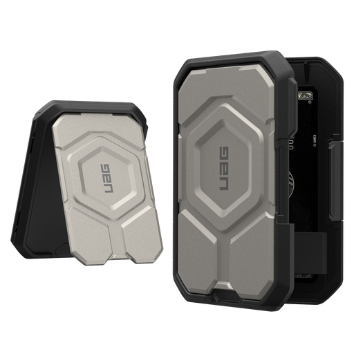 [964442114040] Urban Armor Gear Uag - Magnetic Wallet With Stand - Black And Titanium