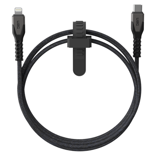 [9B4414114030] Urban Armor Gear Uag - Rugged Kevlar Apple Lightning 5ft Power Cable - Black And Grey