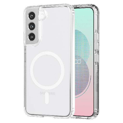 [AA-GALS22-MAG-CLR] Ampd - Tpu  /  Acrylic Crystal Clear Magsafe Case For Samsung Galaxy S22 - Clear