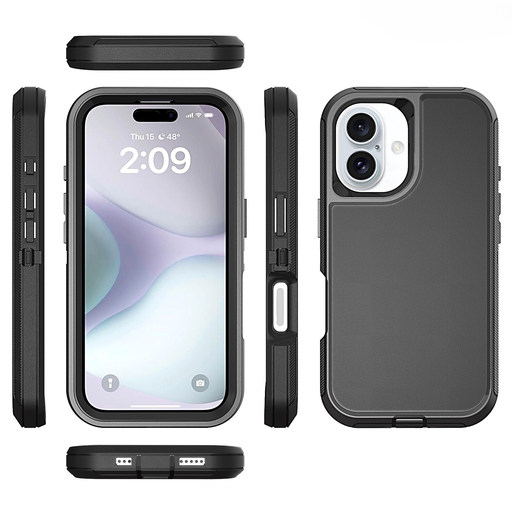 [CS-I16-OBD-BK]  DualPro Protector Case for iPhone 16 - Black