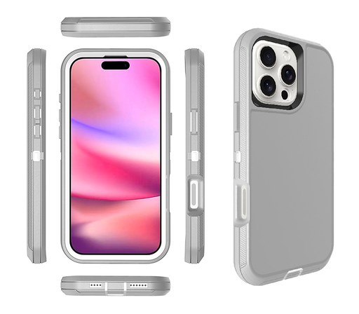 [CS-I16PM-OBD-GYWH]  DualPro Protector Case for iPhone 16 Pro Max - Gray & White