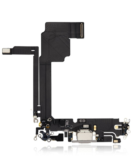 [SP-I15PM-CP-WH] Charging Port Flex Cable Compatible For iPhone 15 Pro Max (Premium) (White Titanium)