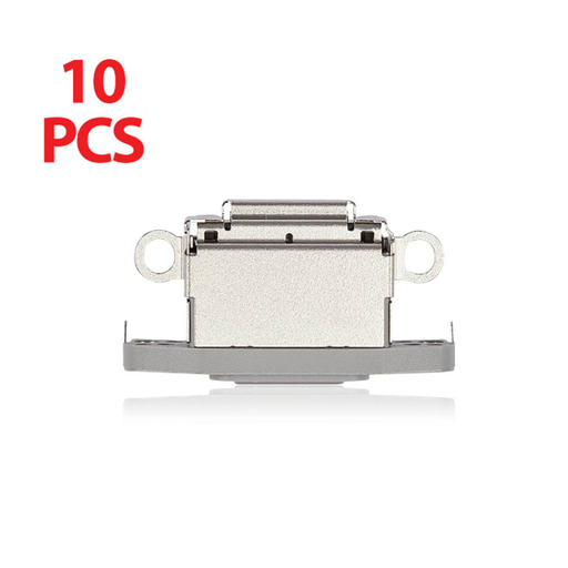 [SP-I15PM-CD-WH] Charging Port Only Compatible For iPhone 15 Pro / 15 Pro Max (White Titanium) (10 Pack)