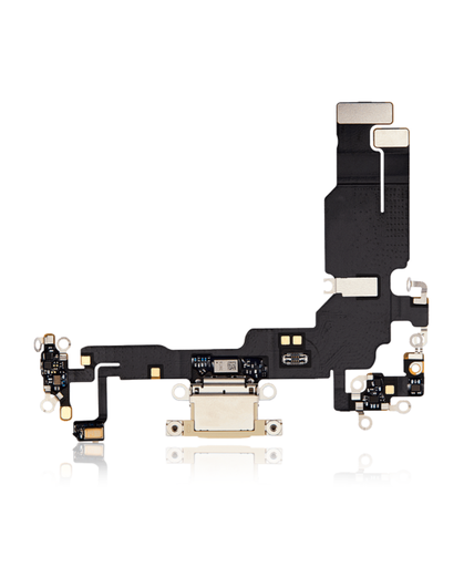 [SP-I15-CP-YL] Charging Port Flex Cable Compatible For iPhone 15 (Premium) (Yellow)