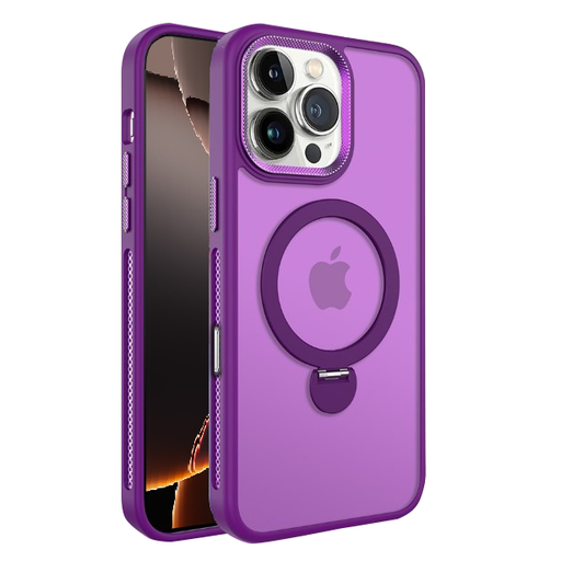 [CS-I16P-RSC-PU] Rotating Stand Case with Magsafe for iPhone 16 Pro - Purple