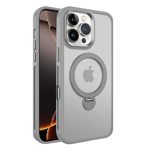 [CS-I16PM-RSC-GY] Rotating Stand Case with Magsafe for iPhone 16 Pro Max - Gray