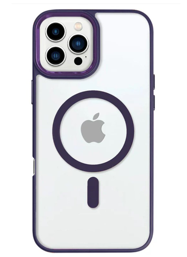 [CS-I16M-CFC-PU] Clear Focus Case with Magsafe for  iPhone 16 Plus - Purple