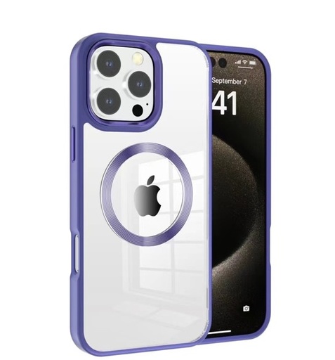 [CS-I16M-MWC-PU] Metal Wireless Charging Case for iPhone 16 Plus - Purple