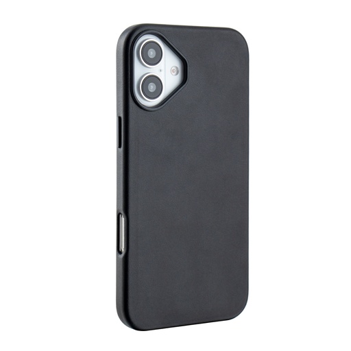 [CS-I16M-ALC-BK] Leatherette Case with inner Magsafe for iPhone 16 Plus - Black