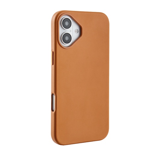 [CS-I16M-ALC-BR] Leatherette Case with inner Magsafe for iPhone 16 Plus - Brown